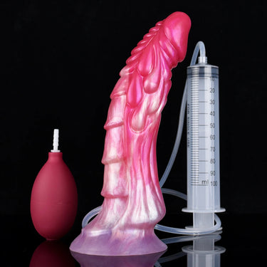 🐉 9-Inch Haku - Curve Ejaculating Dragon Dildo - DirtyToyz