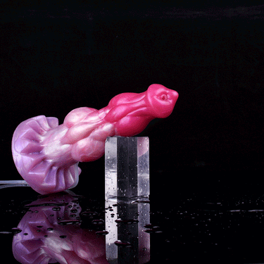 🦓 9-Inch Heliovor, Double Knot Ejaculating Minotaur Dildo, Huge Monster Plug - DirtyToyz