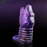 Gorg Wolf-Penissleeve mit Wolfskopf, Purple Beast, geprägte Fellstruktur