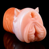 Fantasy Stroker mit Tierkopf-Optik, rosa Öffnung am Ende, glatte Oberfläche