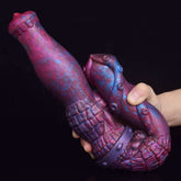 Horse tentacle double-ended dildo, purple-blue textured finish (DirtyToyz)
