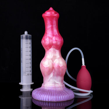 🐕 10.2-Inch Yaksha - Huge Double Knot Ejaculating Dog Dildo, Realistic Canine - DirtyToyz