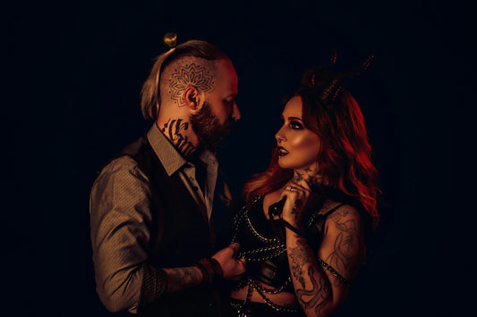 A couple using sex toys