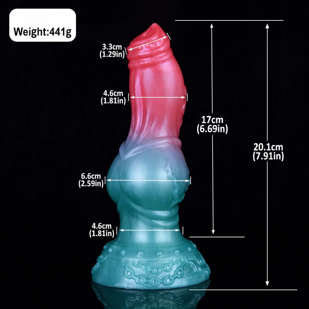 🐶 7.91-Inch Berg - Curved Fantasy Dog Dildo with Huge Knot - DirtyToyz