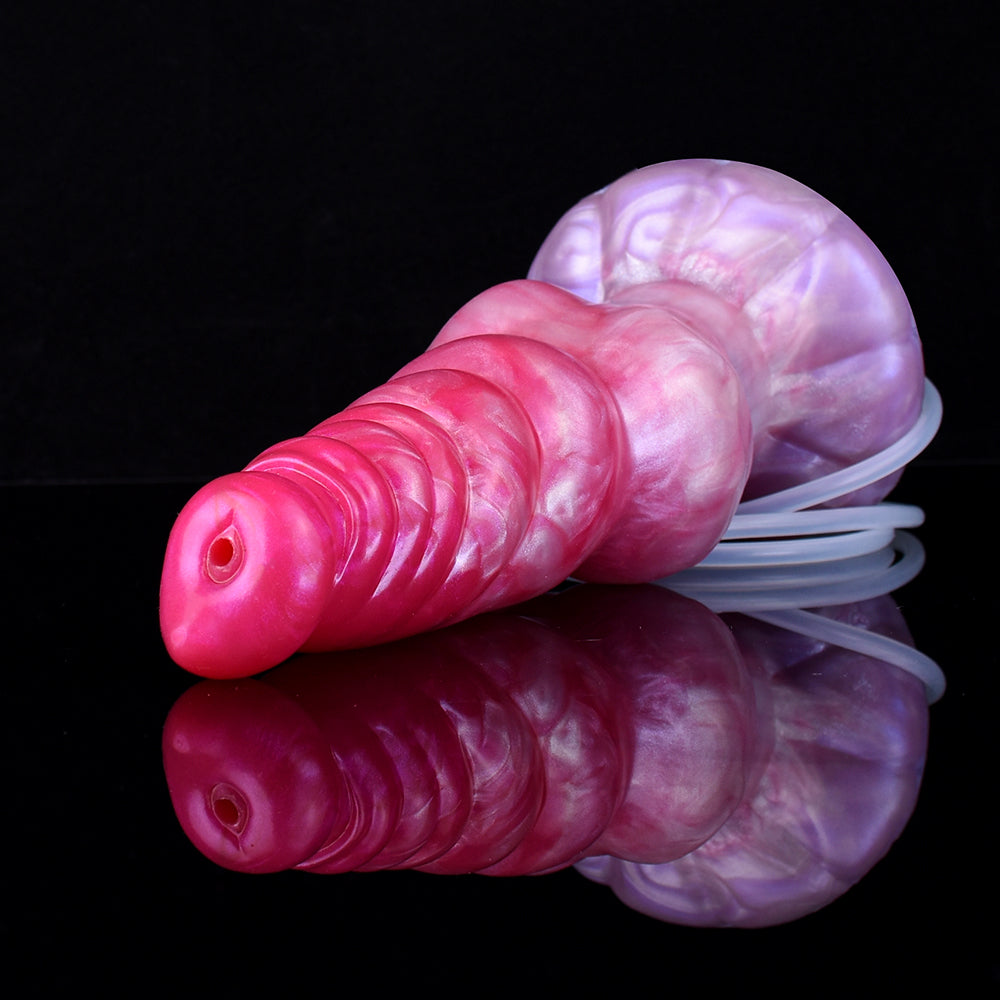 👺 9.05-Inch Bialar - Ejaculating Alien Dildo - DirtyToyz