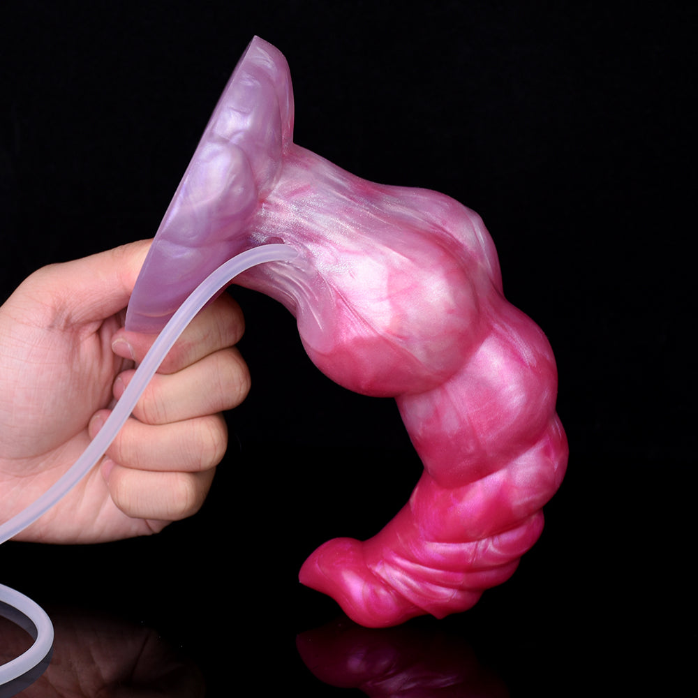 👺 9.05-Inch Bialar - Ejaculating Alien Dildo - DirtyToyz