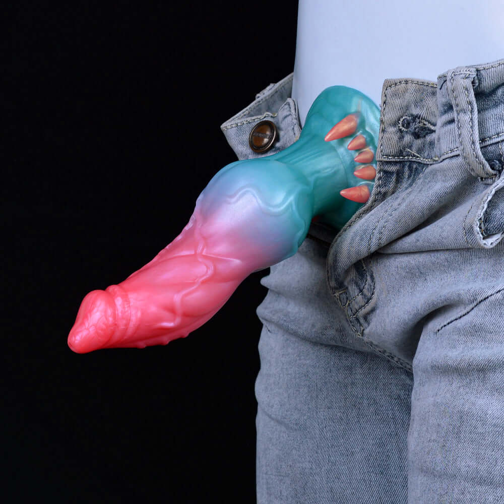 🐺 7.32-Inch Augus the Alien Wolf- Animal Dildo with Large Knot and Demon Claws - DirtyToyz