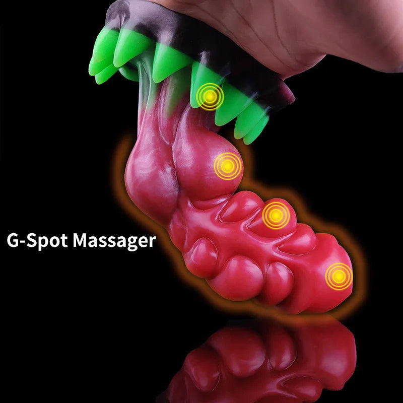 Alien Monster Dildo with Luminous Demon Claws - DirtyToyz