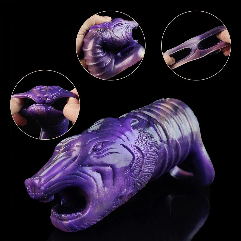 Gorg - Wolf Head Penis Sleeve, Hollow Cock Extender - DirtyToyz