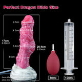 8-Inch Eragon, Ejaculating Dragon Dildo with Curved Knot - DirtyToyz