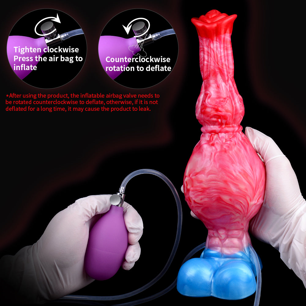 Venus's Horse Knot – Giant Inflating Fantasy Dildo - DirtyToyz