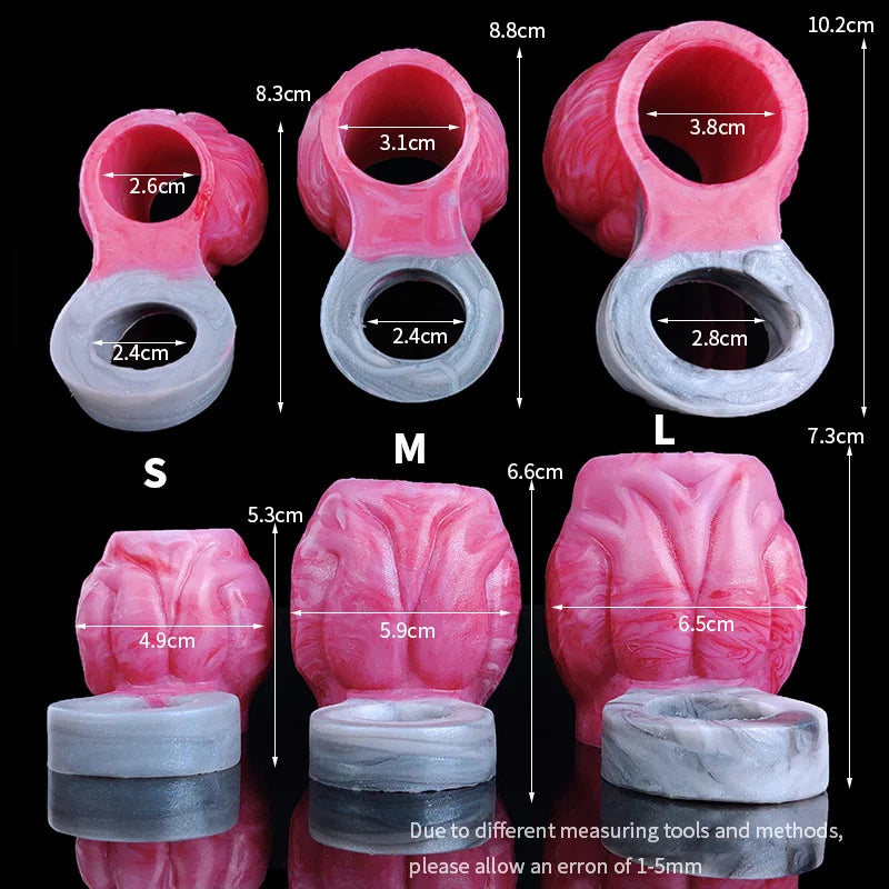 Raafe - Dog Knot Penis Enlargement Scrotum Cock Ring - DirtyToyz