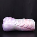 Aelar dragon male masturbator, close side view showing segmented ridges