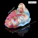 Iridescent fantasy grinder toy, detailed petal design with rounded bulb top