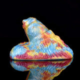 Alva Sex Grinder Toy in multicolor tie-dye, heart-shaped body with ridged texture