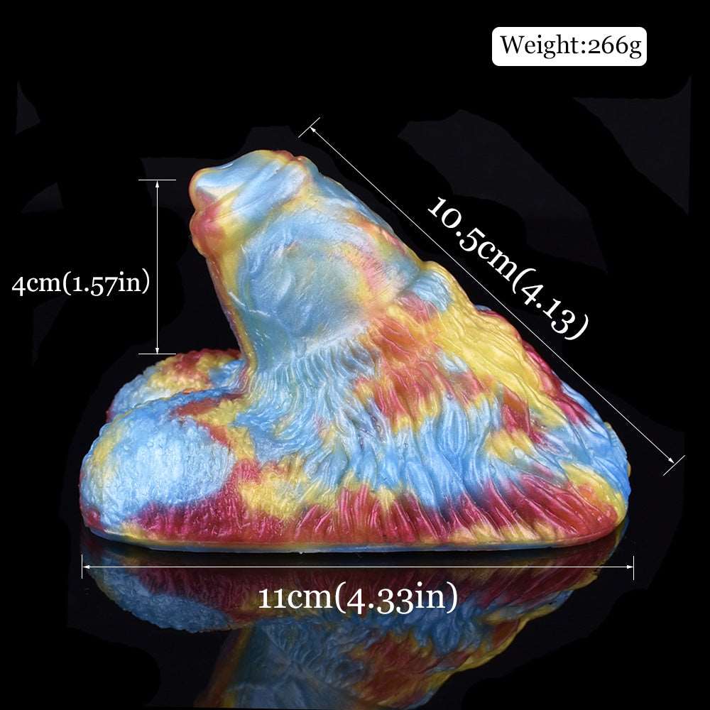 Alva Sex Grinder Toy, 10.5cm length, 11cm base, multicolor tie-dye texture, 266g