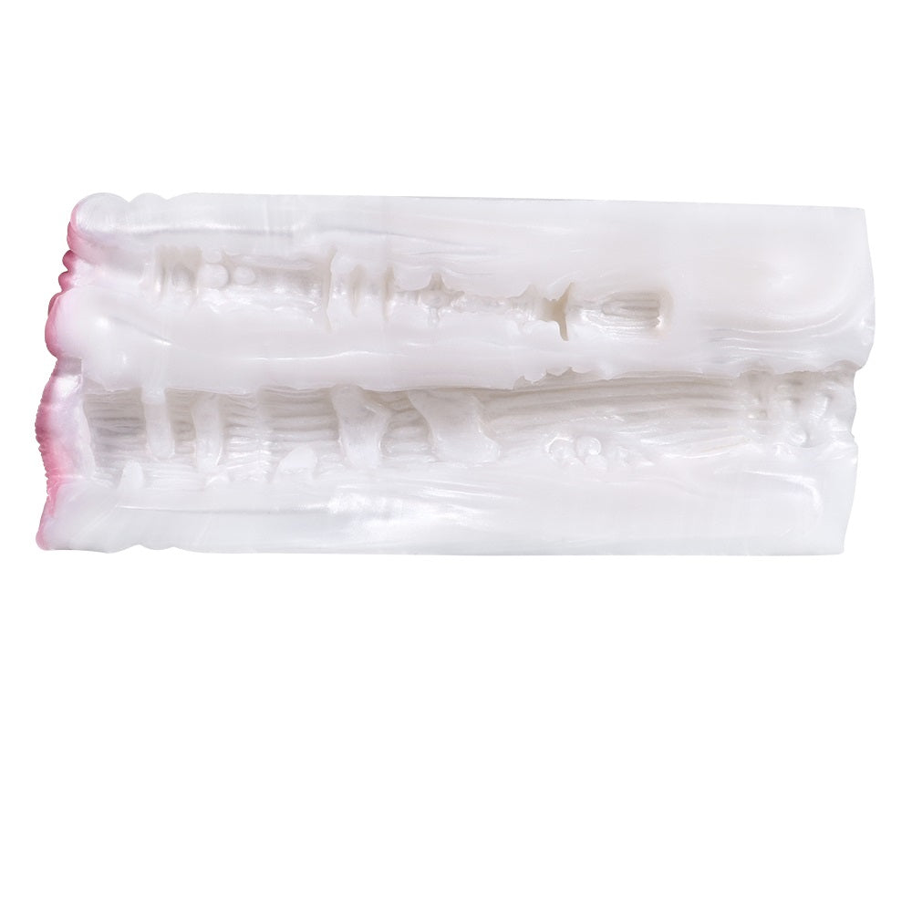 Translucent insert for dual-hole fleshlight with pink accents