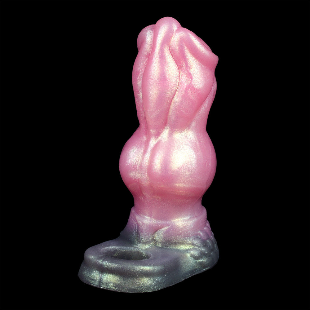 Arctic Wolf knot sheath & sleeve, pink torso with gray base and sculpted folds