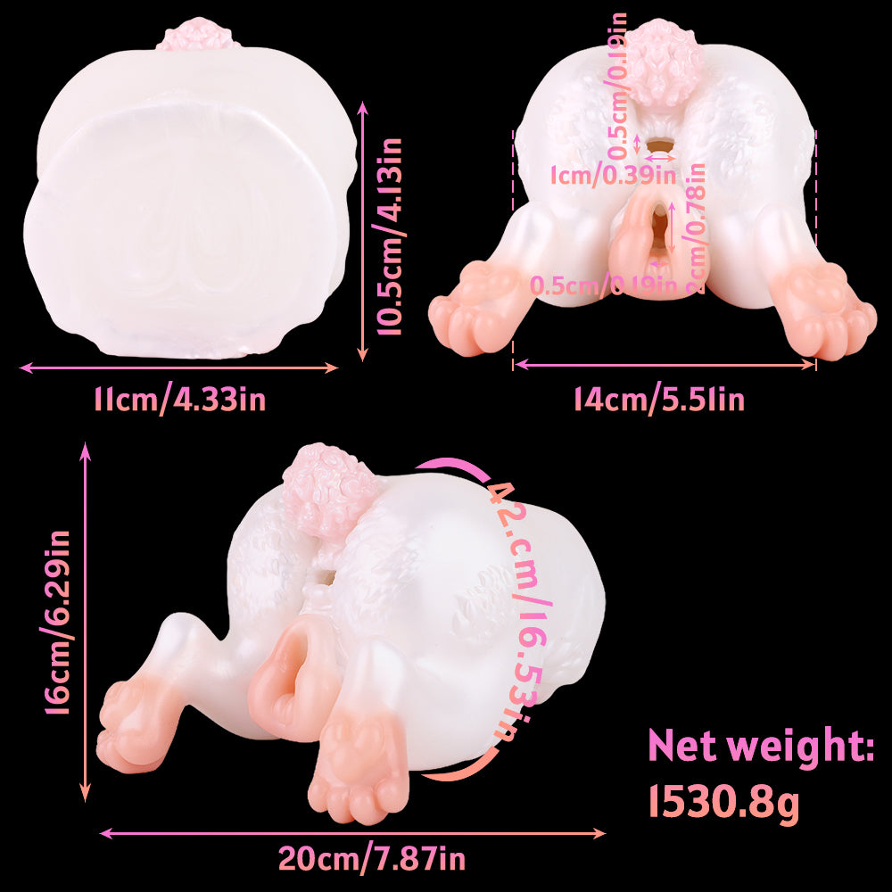 Bad Rabbit fleshlight size diagram with length and width measurements