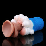 Bear Paw male fleshlight with open end; tan insert and white furry paw details