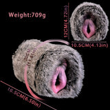 Dual-Hole Fell-Masturbator, Maßangaben 10.5 cm und 12 cm am Produkt