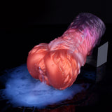 Blazing Wyvern Duo Masturbator, seitliche Ansicht, lila-violett und rot, glänzend
