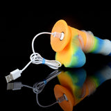 USB charging cable with glowing horse vibrator base