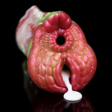 Fantasy dragon masturbator, pink-red donut head with round hole and small white tip