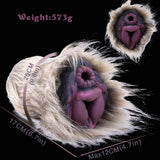 Plush fur sleeve with size markings: 20 cm length, Max 12 cm
