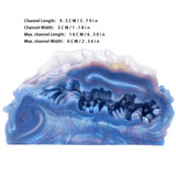Deep Sea Clam cutaway view: ridged inner channel and beaded outer edge