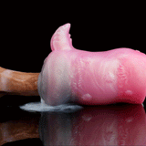 Deer fantasy stroker in pink with detailed texture and visible fin-like side feature