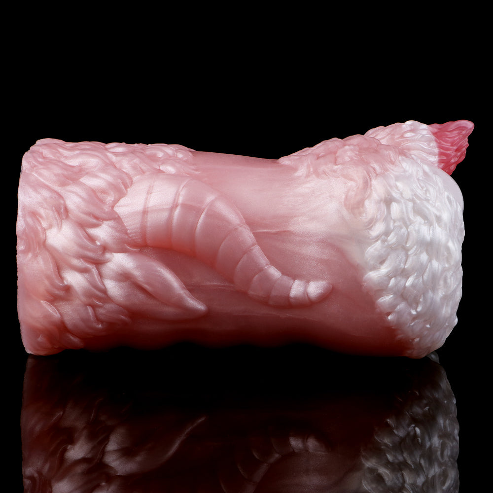 Rosa-weißer Fantasy Stroker in Seitenansicht mit erhabener Textur