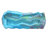 Draconic Spire Masturbator, geschwungene Drachenform, blau mit mehrfarbigen Wellen