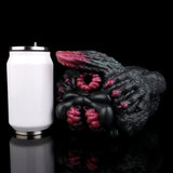 Front view of dragon-cat masturbator with dual pink openings and black body