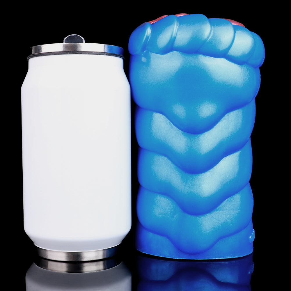 Blue dragon fantasy fleshlight body with white vibrator attachment