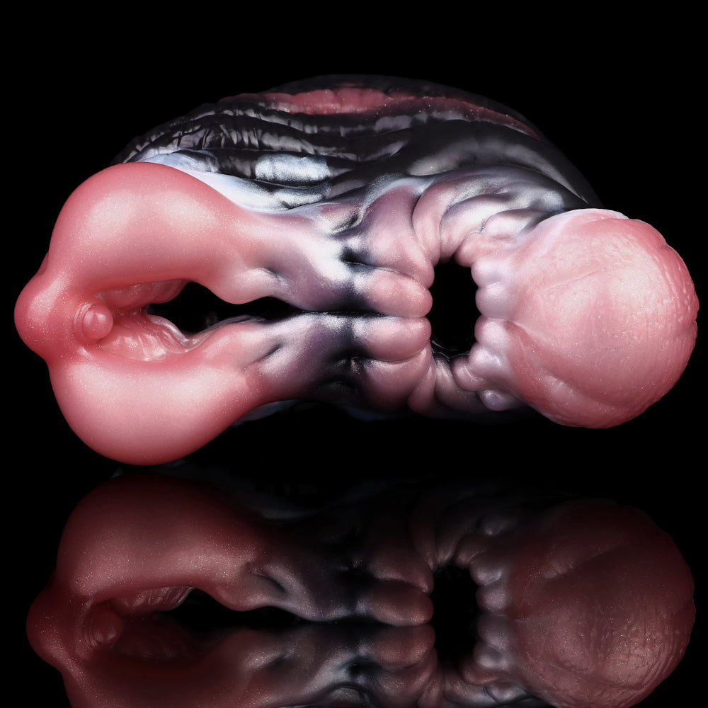 Elephant Fantasy Masturbator, Vorderansicht der Elefantenform mit rosafarbenen Noppen/Relief