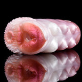 Ella realistic canine masturbator, pink curved shape with ridged texture