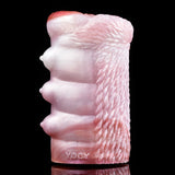 Ella realistischer Hundegreif-Masturbator, Rückansicht, rosa mit geriffelter Textur