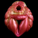 Elyraze monster stroker: glossy pink face with large central opening and two inner holes