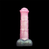 Pink upright horse sheath toy on iridescent rounded base