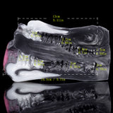 Horse-style stroker cutaway view showing two openings and inner texture