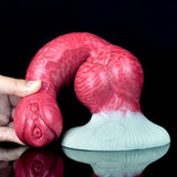 Knotenbereich eines Erebus Hundedildos, mit weißem Sockel unten