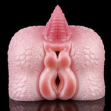 Pink dragon-themed double-ended toy with horned top and central sculpted details