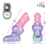 Flesh Shell knotted sleeve extender size chart showing 175g, dimensions and ring opening