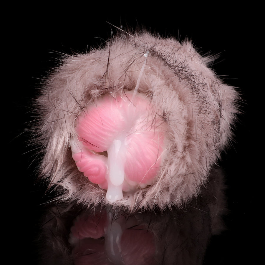 Furrina furry masturbator with pink inner insert, front opening view