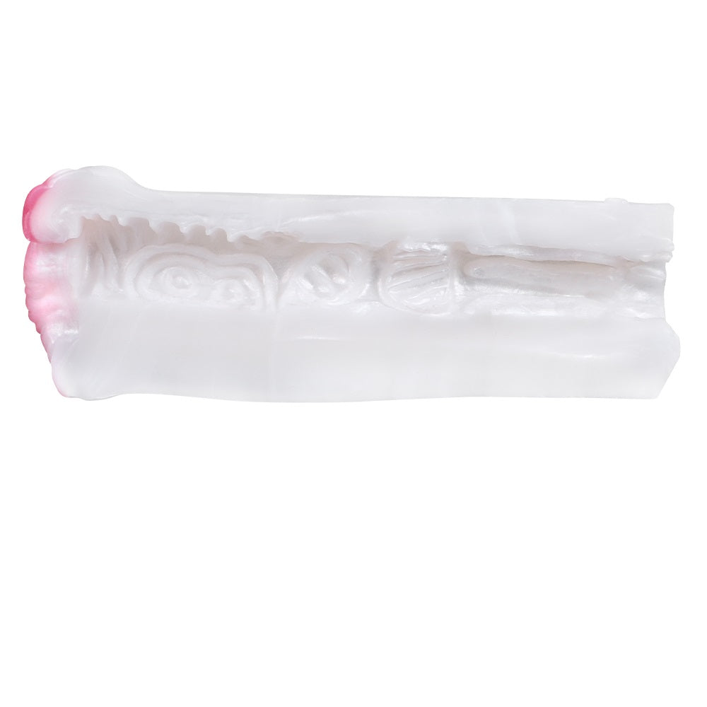 Furry fantasy fleshlight masturbator, white body with pink inner texture