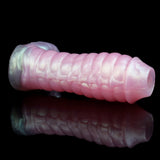 Rosa gerippter Sleeve, geschwungene Seitenansicht mit abgerundetem Ende