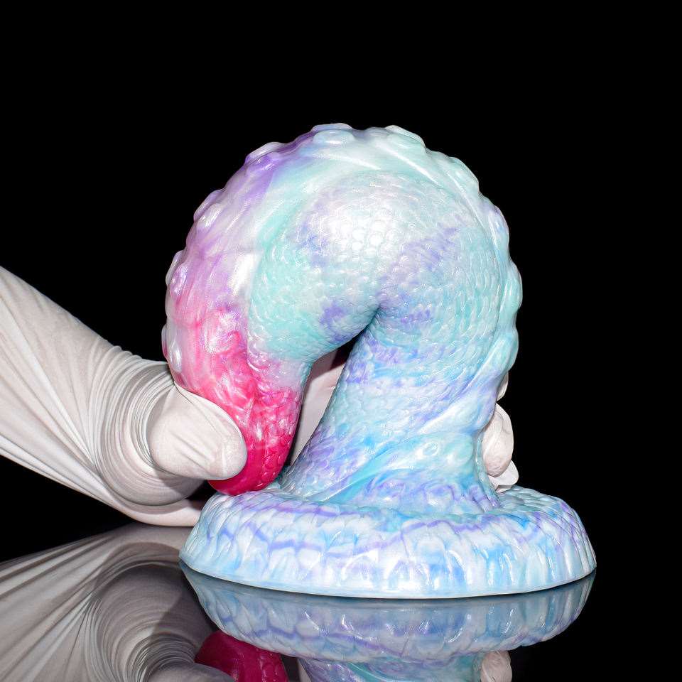 Octopus butt plug angled view, textured tentacle body with ridged round base