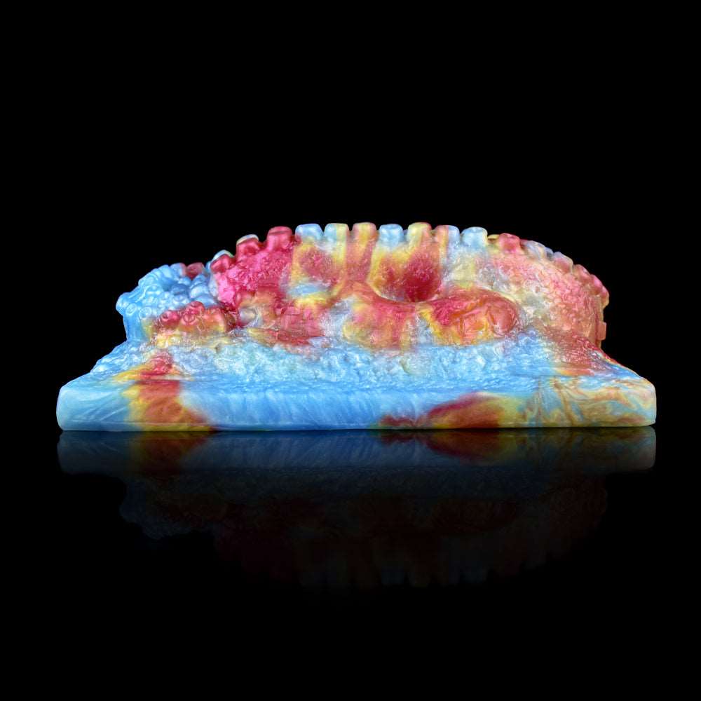 Colorful octopus-textured grinder pad side view, no straps visible