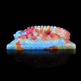Colorful octopus-textured grinder pad side view, no straps visible
